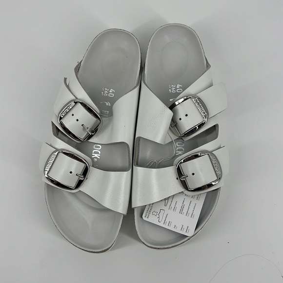 BIRKENSTOCK Arizona Big Buckle Sandal in White - Picture 7 of 9